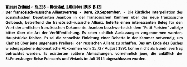 1918-10-01-Franzsisch-russische Allianz-Wiener Zeitung