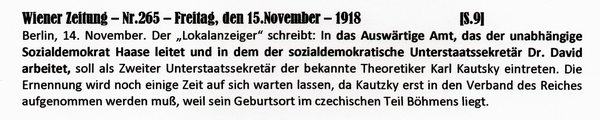1918-11-15-07-Kautsky in Regierungsmannschaft-WZ