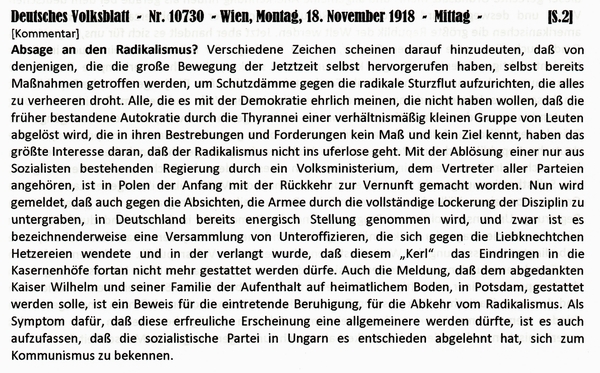 1918-11-18-Absage Radikalismus-DVB