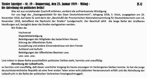 1919-01-23-gAbtreibg pol Delikt f Juden-TAZ