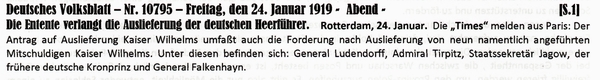 1919-01-24-dFriko-Entente will Kaiser-DVB