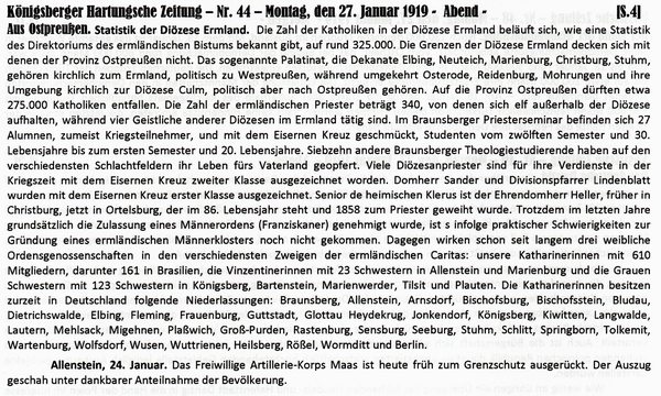 1919-01-27-dOstpreuen-Ermland Dizese-KHZ