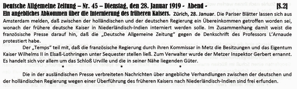 1919-01-28-aKaiser-Abommen Gercht-DAZ