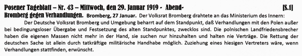 1919-01-29-bPolen-Bromberg keine Verhandlungen-POS