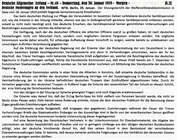 1919-01-30-aWaffenstd-deutsche Forderungen-DAZ