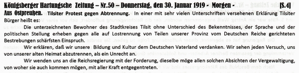 1919-01-30-cOstpreuen-Tilsit gegen Abtrennung-KHZ
