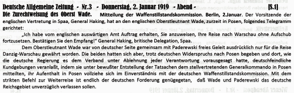 1919-01-02-Paderewski in Posen-DAZ