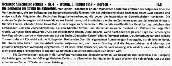1919-01-03-fEnde Streik Ruhrgebiet-DAZ