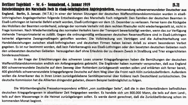 1919-01-04-c2Elsa-Lothringen Foch Entscheidungen-BTB