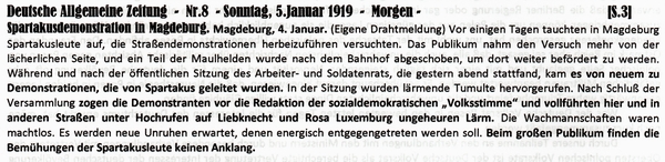 1919-01-05-aSpartakus in Magdeburg-DAZ