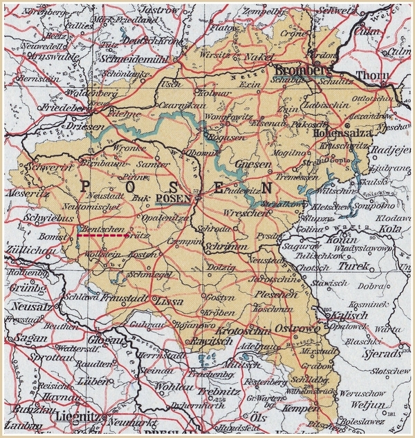 1919-01-06-01-Landkarte_Posen