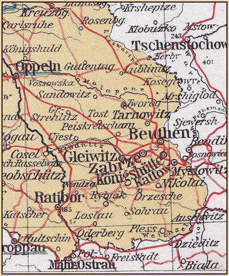1919-01-06-bbSpartakus-Knigshtte-Karte_Schlesien