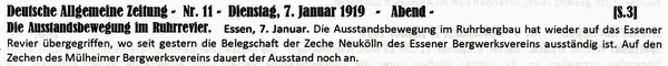 1919-01-07-aStreik Ruhrrevier-DAZ
