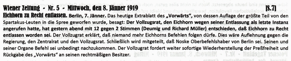 1919-01-08-ePutsch-Eichhorn z Recht entl-WZ