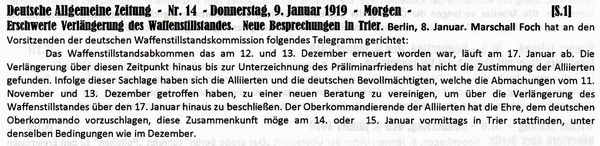 1919-01-09-aaVerlngerung Waffenstd-DAZ