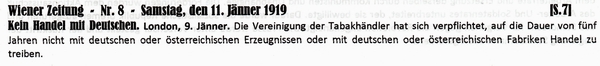 1919-01-11-Handelverbot m Deutschen-WZ