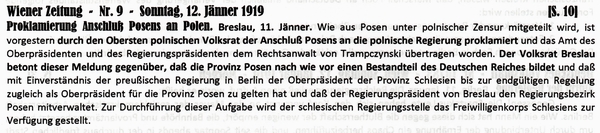 1919-01-12-aPolen proklam Anschl Posen-WZ