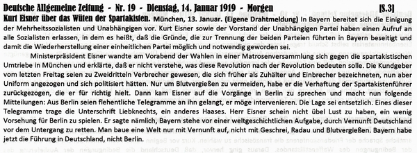 1919-01-14-abPutsch-Eisner zu Sparta-DAZ