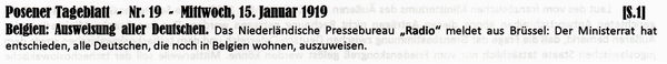 1919-01-15-Waffenstd-aAusweisung Deutsche Belgien-POS