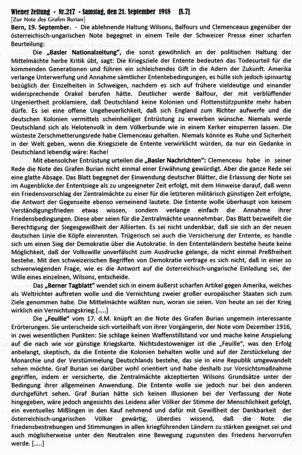 1918-09-21-Reak Note Burian-Ruland-Wiener Zeitung-01