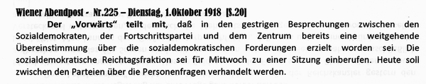 1918-10-01-Rcktritt-Hertling-Pressestimmen-05-Wiener Zeitung