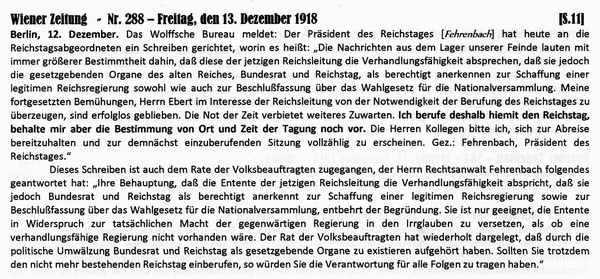1918-12-13-01-Einberufung Reichstg gegen Ebert-WZ