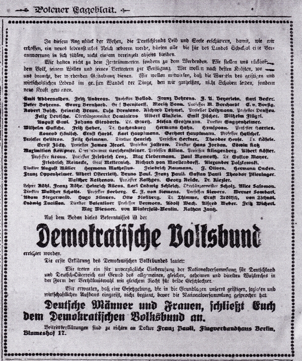 1918-11-19-bbAnzeige Posener-POS