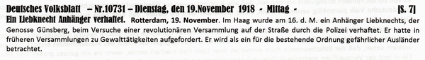 1918-11-19-cLiebknt-Anhnger verhaftet-DVB