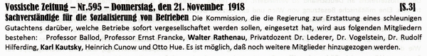 1918-11-21-cKommission Sozialisierung-VOS