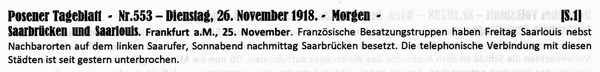 1918-11-26-bSaarbrcken besetzt-POS