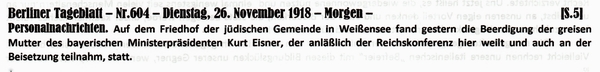 1918-11-26-cjd Beerdigung Eisner Mutter-BTB