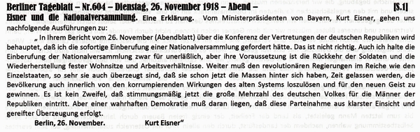1918-11-26-eGegenrede Eisner Bericht-BTB
