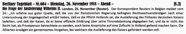 1918-11-26-xFrage Auslieferung Wilhelm-BTB