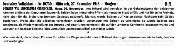 1918-11-27-bBelgien will Lux-DVB