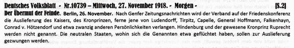 1918-11-27-dVerlangen d Auslieferung-DVB