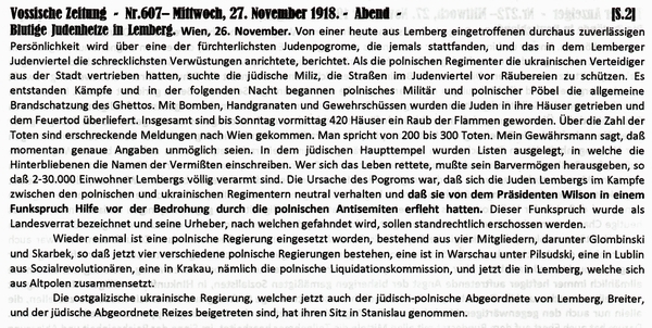 1918-11-27-eJudenhetze Lemberg-VOS