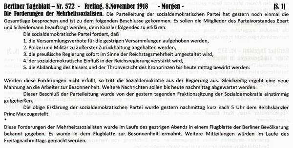 1918-11-08-01-Forderungen der SPD-BTB