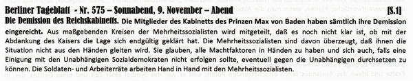 1918-11-09-09-eDemission Kabinett-BTB