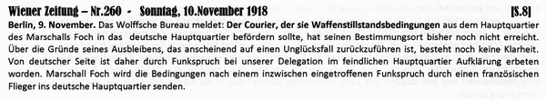 1918-11-10-00-Foch lt Bedingungen einfliegen-WZ