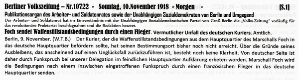 1918-11-10-00-Foch sendet Beding m Flieger-BVZ