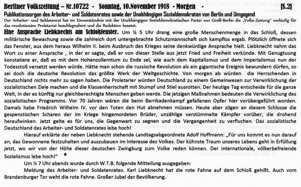 1918-11-10-003-Liebknecht Rede-BVZ