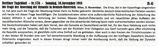 1918-11-10-29-Absetzung Dynastie sterreich-Frage-BTB
