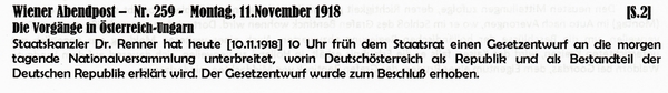 1918-11-11-26-Erkl sterreich zu Deutschld-WAP