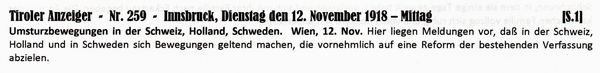 1918-11-12-13-Umsturzbewegung in Schweiz etc-TAZ