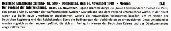1918-11-14-00-cWaffenstd Unterzchng Vorgg-DAZ