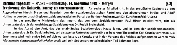 1918-11-14-01-dKautsky in Regierung-BTB